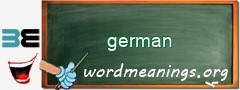 WordMeaning blackboard for german